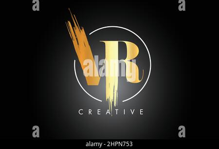 VR Letter Design with Brush Stroke and Modern 3D Look Vector ...