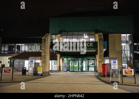 Main entrance to Antrim Area Hospital. Stock Photo