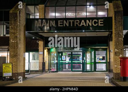 Main entrance to Antrim Area Hospital. Stock Photo