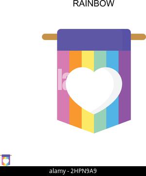 Rainbow Simple vector icon. Illustration symbol design template for web mobile UI element. Stock Vector