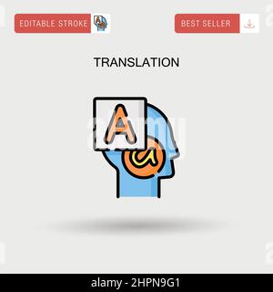 Translation Simple vector icon. Stock Vector