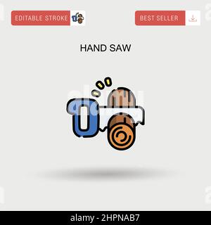 Hand saw Simple vector icon. Stock Vector