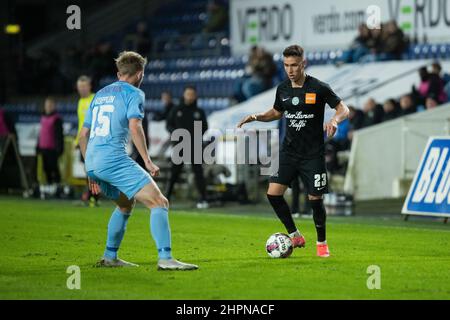 Randers, Denmark. 21st, February 2022. Younes Bakiz (23) of Viborg FF seen during the 3F Superliga match between Randers FC and Viborg FF at Cepheus Park in Randers. (Photo credit: Gonzales Photo - Balazs Popal). Stock Photo