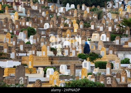 Sale cemetery outside the Rabat medina - Morocco. Stock Photo