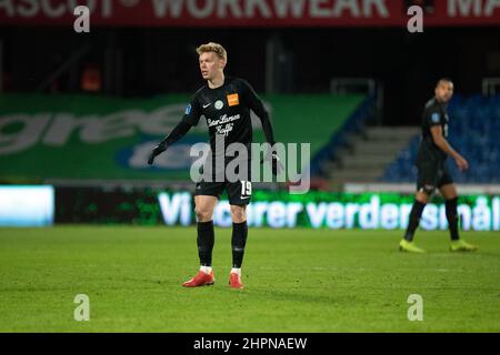 Randers, Denmark. 21st, February 2022. Jan Zamburek (19) of Viborg FF seen during the 3F Superliga match between Randers FC and Viborg FF at Cepheus Park in Randers. (Photo credit: Gonzales Photo - Balazs Popal). Stock Photo