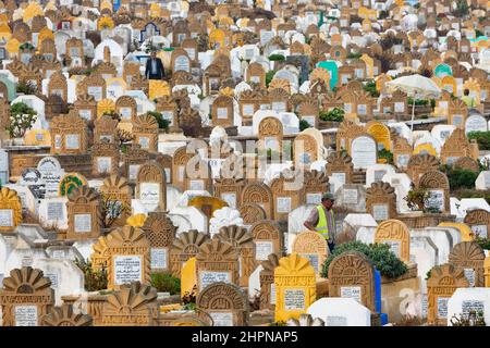 Sale cemetery outside the Rabat medina - Morocco. Stock Photo