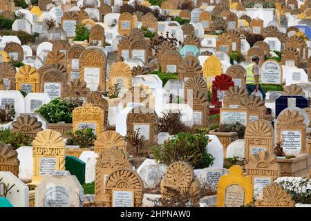 Sale cemetery outside the Rabat medina - Morocco. Stock Photo