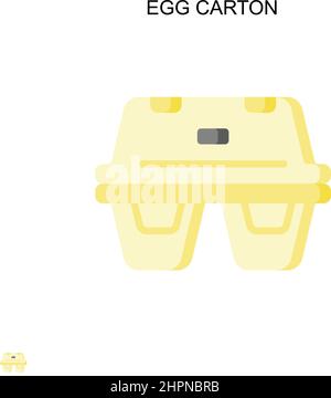 Egg carton Simple vector icon. Illustration symbol design template for web mobile UI element. Stock Vector