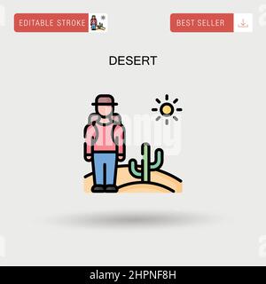 Desert Simple vector icon. Stock Vector