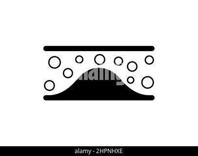 Cholesterol icon artery thrombosis micro vascular desease. Arteriosclerosis blood vector atherosclerosis risk Stock Vector