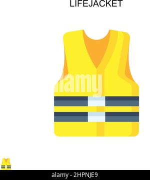 Lifejacket Simple vector icon. Illustration symbol design template for web mobile UI element. Stock Vector