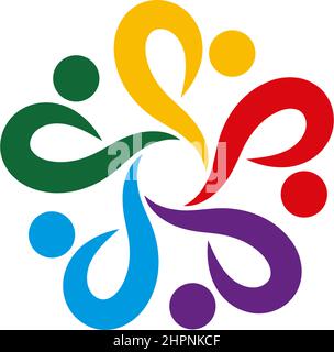 Adoption and community care Logo template vector Stock Vector