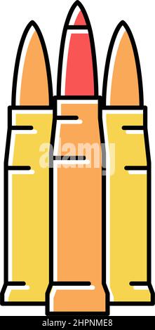 armor piercing bullets color icon vector illustration Stock Vector ...