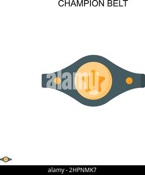 Champion belt Simple vector icon. Illustration symbol design template for web mobile UI element. Stock Vector