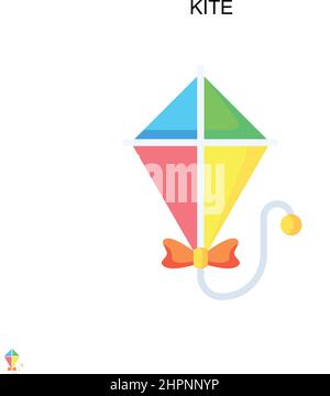 Kite Simple vector icon. Illustration symbol design template for web mobile UI element. Stock Vector