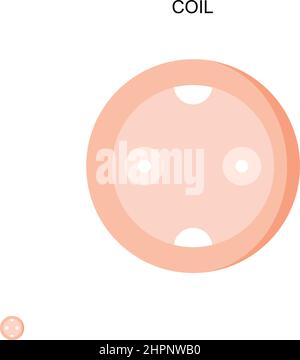Coil Simple vector icon. Illustration symbol design template for web mobile UI element. Stock Vector