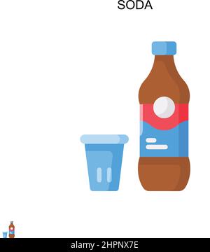 Soda Simple vector icon. Illustration symbol design template for web mobile UI element. Stock Vector