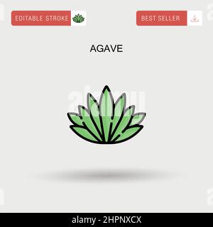 Agave Simple vector icon. Stock Vector