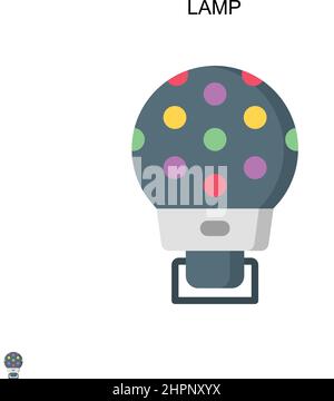 Lamp Simple vector icon. Illustration symbol design template for web mobile UI element. Stock Vector