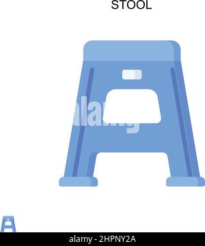 Stool Simple vector icon. Illustration symbol design template for web mobile UI element. Stock Vector