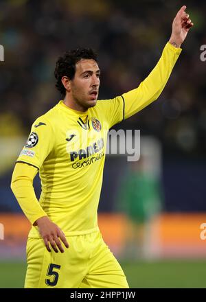 Villarreal, Spain, 22nd February 2022. Daniel Parejo of Villarreal CF reacts during the UEFA Champions League match at Estadio de la Cer‡mica, Villarreal. Picture credit should read: Jonathan Moscrop / Sportimage Stock Photo