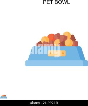 Pet bowl Simple vector icon. Illustration symbol design template for web mobile UI element. Stock Vector