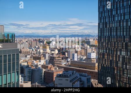 Nagoya, Japan - October 22, 2019: The cityscape of Meieki area around Nagoya station as seen from the tower of JR Nagoya station. Nagoya. Japan Stock Photo