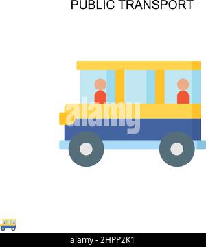 Public transport Simple vector icon. Illustration symbol design template for web mobile UI element. Stock Vector