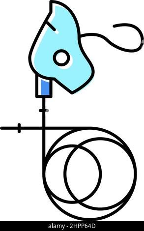 respiratory facial mask for anesthesia color icon vector illustration ...