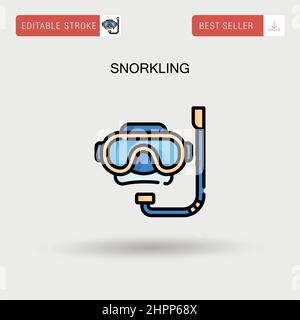 Snorkling Simple vector icon. Stock Vector