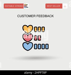 Customer feedback Simple vector icon. Stock Vector