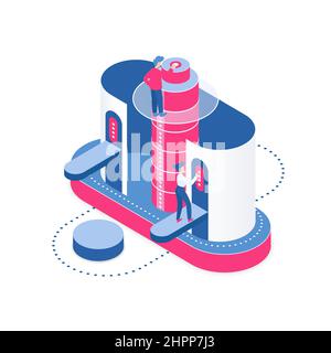 Storing big data server company information. Hosting and manipulation with statistical material system Stock Vector