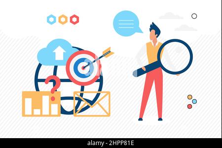 Business company performance key indicators target. Successful operational activity achievement goals Stock Vector