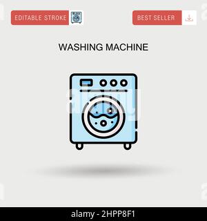 Washing machine Simple vector icon. Illustration symbol design template ...