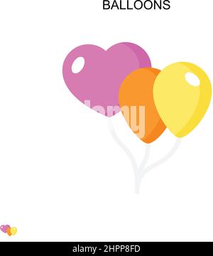 Balloons Simple vector icon. Illustration symbol design template for web mobile UI element. Stock Vector