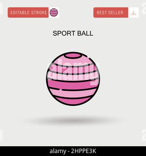 Sport ball Simple vector icon. Stock Vector