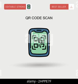Qr code scan Simple vector icon. Stock Vector