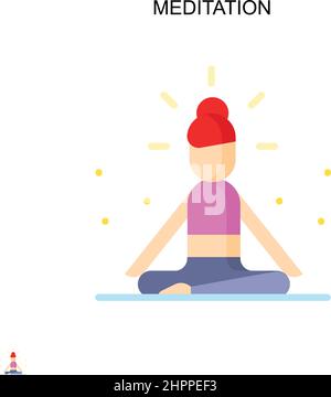 Meditation Simple vector icon. Illustration symbol design template for web mobile UI element. Stock Vector