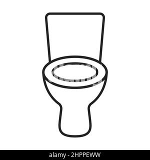 Toilet bowl linear icon concept. Toilet bowl line vector sign, symbol ...