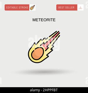 Meteorite Simple vector icon. Stock Vector