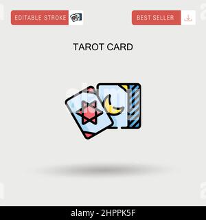 Tarot card Simple vector icon. Stock Vector