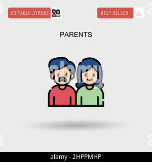 Parents Simple vector icon. Stock Vector