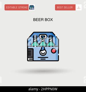 Beer can box packaging design template selflock die cut - vector Stock ...
