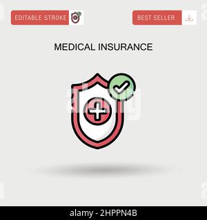 Medical insurance Simple vector icon. Stock Vector