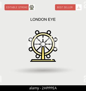 London eye Simple vector icon. Stock Vector