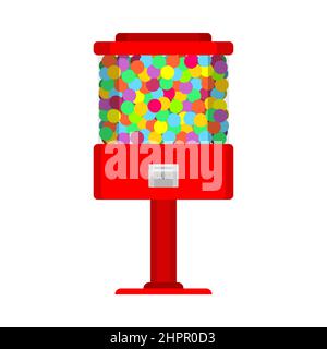 gumball machine isolated. Candy machine Vector illustration Stock Vector