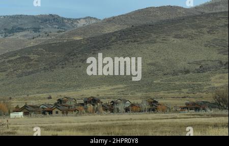 A small village in the Samak region in Utah, USA. Stock Photo