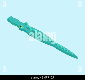 crocodile reptile isometric icon vector illustration Stock Vector Image ...