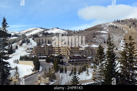 The Montage lodge at the Deer Valley ski resort in Park City, Utah. Stock Photo