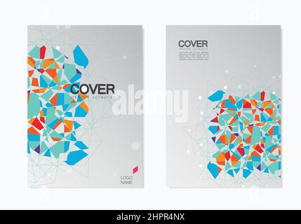 Abstract Broken stained glass background. Vector colored elements Stock Vector